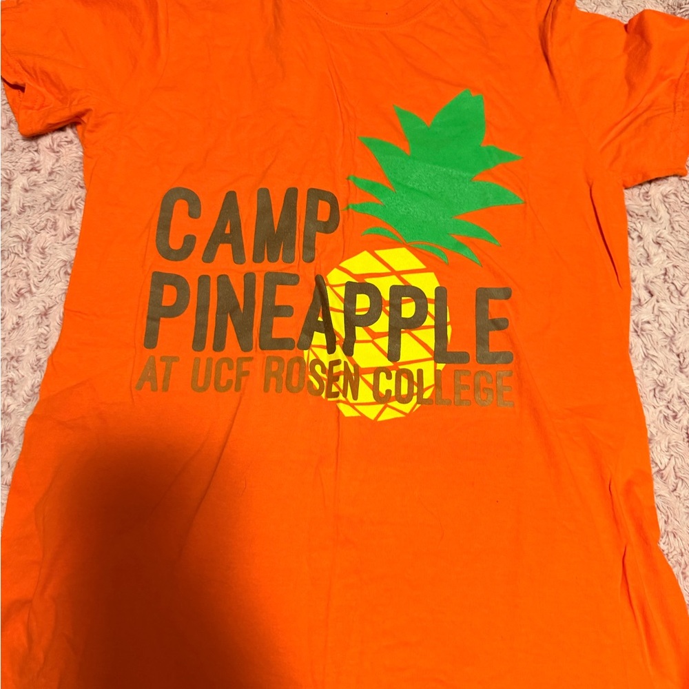 Gildan kids Orange Camp Pineapple T-Shirt